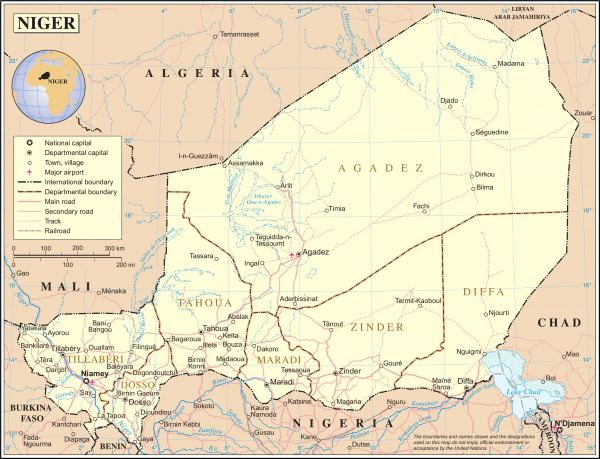 Quelle: http://www.beta.weltkarte.com/afrika/niger/politische-landkarte-niger.htm